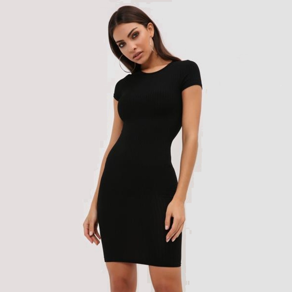 Garage Simple Body Con Dress Black